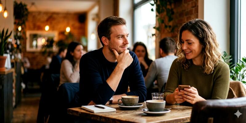 Couple amoureux au restaurent