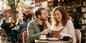 Couple amoureux sur la terrasse