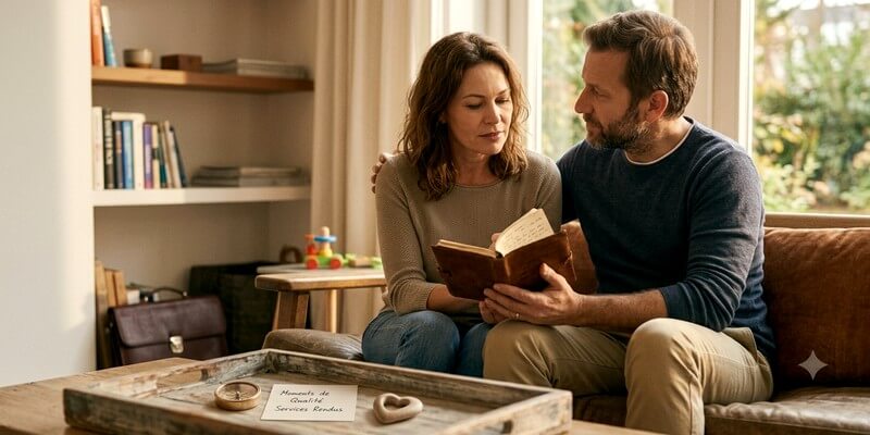 Couple lisant un livre